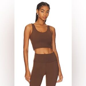 Varley Brown Activewear Set let’s go bra and let’s go pocket pant sz. m chestnut